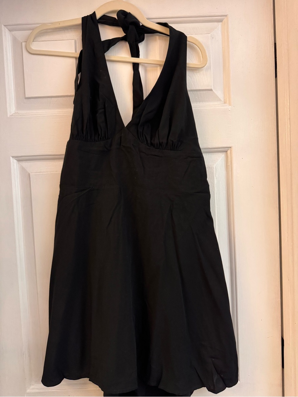 wild fable Black Halter V-Neck A-Line Dress